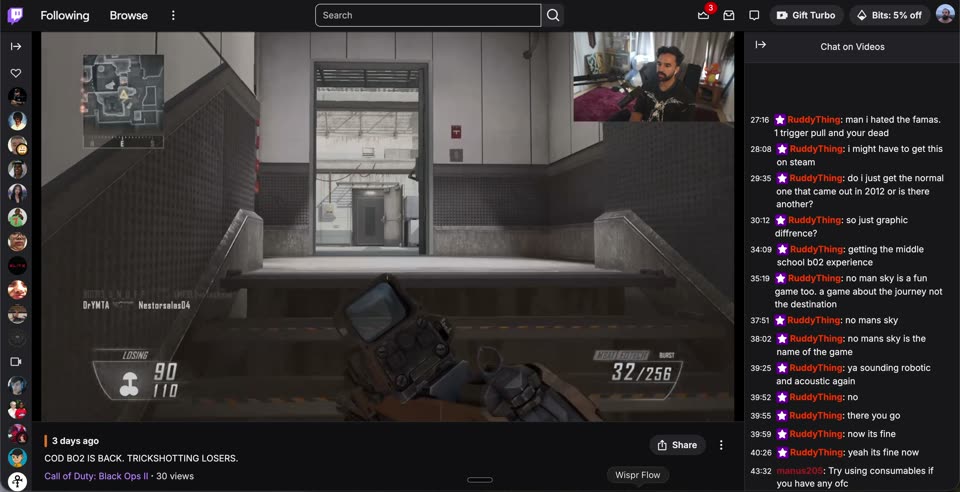 Call of Duty stream frame